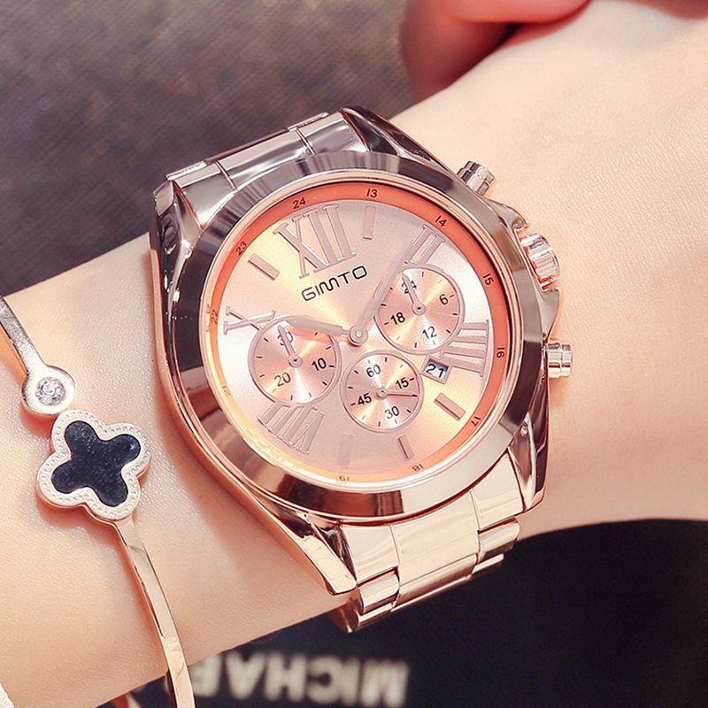 Gimto Brand Luxury Rose Gold Women Watch Waterproof Calendar Unique Quartz Business Dress Watches For Female Golden Lady Clock Shop Watches Online Shopping For Watches From Harden11 24 61 Dhgate Com