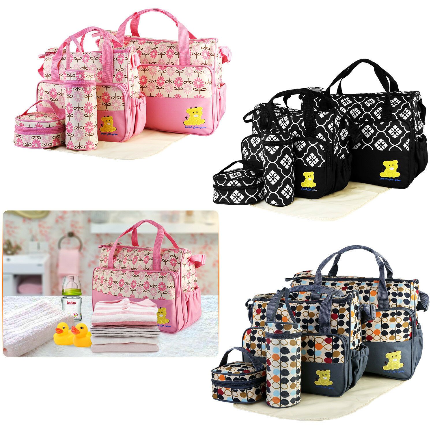 Diaper Bag For Girls And Boys Large Capacity Baby Bag Nappy Bag Diaper