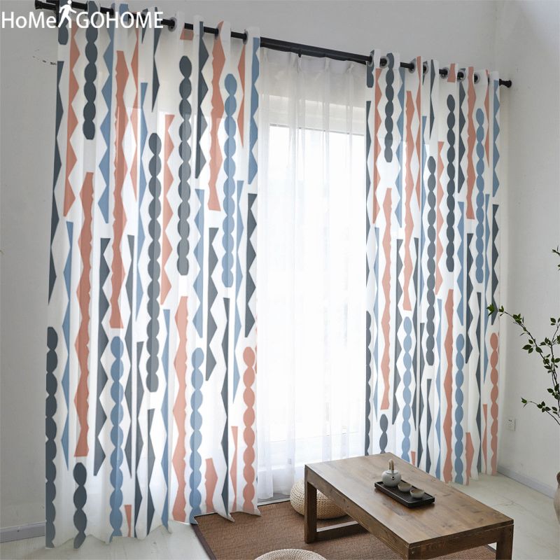 navy voile curtains