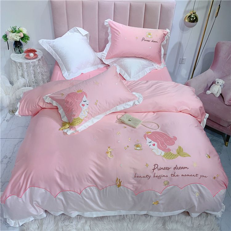Free Bedding Sets Pink Princess Style, Little Girl King Size Bedding