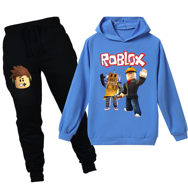 2020 Roblox Hoodies Sets Pants Girls Sweatshirts Boys Streetwear - hoodie string png roblox