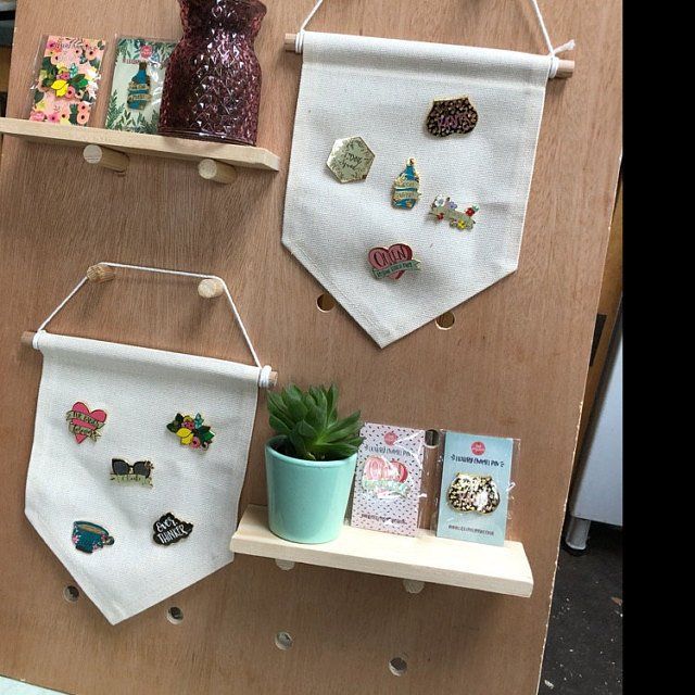 Enamel Pin Wall Display Banner Northern Europe Nursery Home Decor