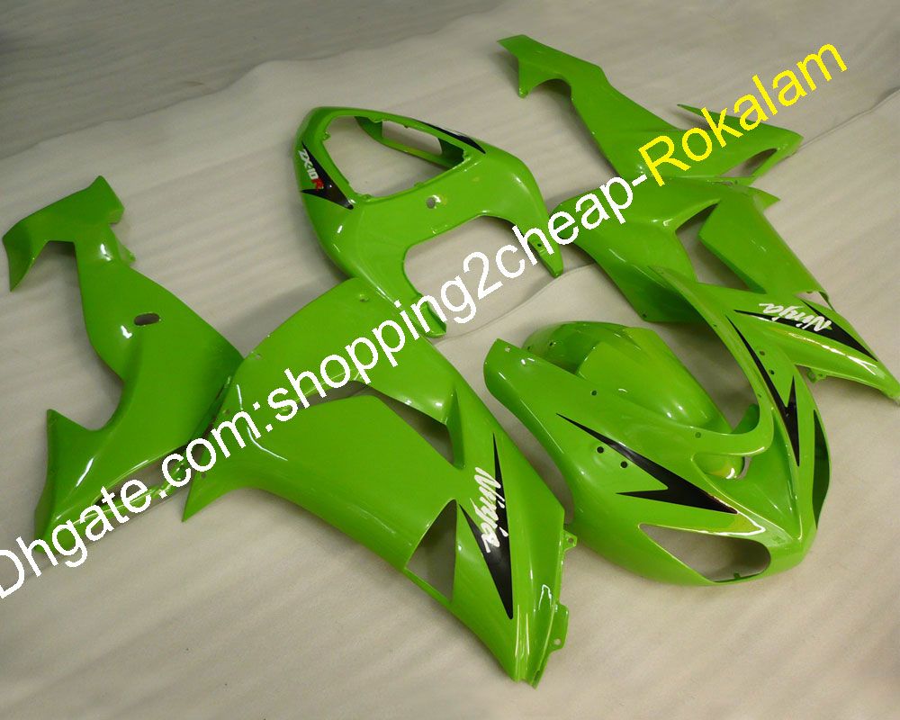 ZX 10R 06 07 Motorbike Bodywork Parts Set For Kawasaki ZX10R 2006 2007 ZX 10R Green Fairings