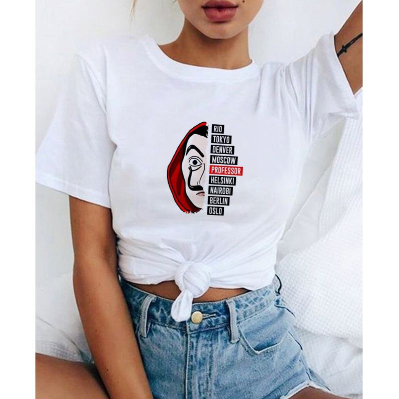 la casa de papel tshirt money heist tees tv series streetwear women short sleeve house of paper funny harajuku oversized t shirt from diy4utshirt02 14 73 dhgate com
