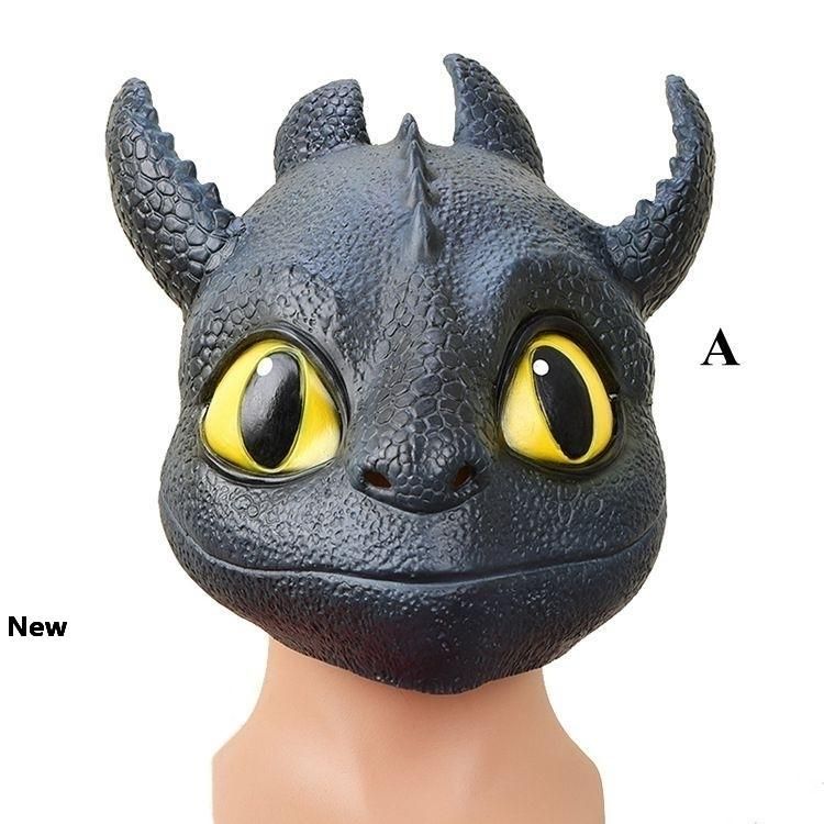 2 Styles Toothless Night Fury Masks How To Train Your Dragon Party Masks  Party Cosplay Full Face Mask Cartoon Party Masks CCA11377 10pcs