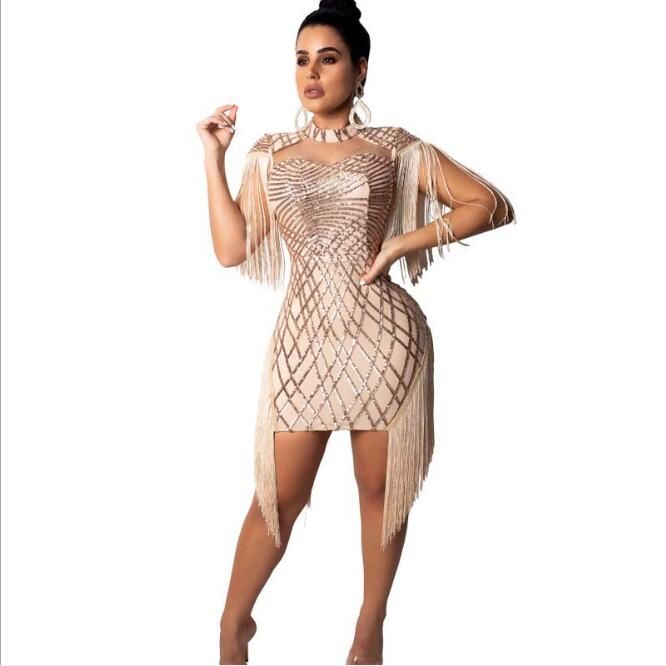 plus tassel dress