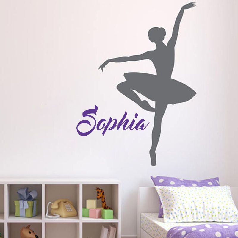 Personalized Name Ballerina Wall Custom Name Wall Stickers For Girls Nursery Room Ballet Teens Girl Room From Joystickers, $12.06