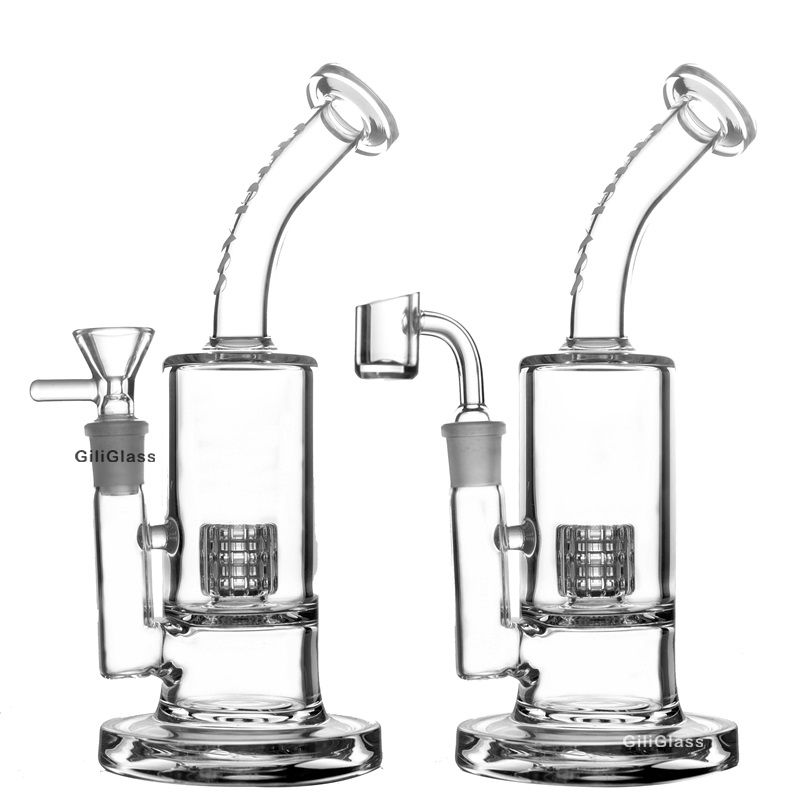 2021 Glass Bong Double Filter Glass Bubbler Bongs Bowl Hookah With