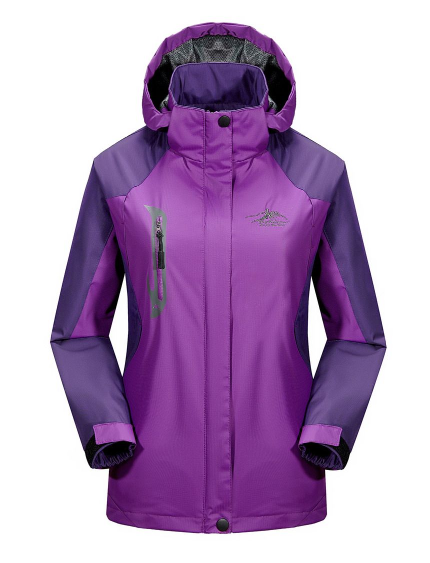 Chaquetas deportivas impermeables para Mujer,chaqueta de fo #Purple 