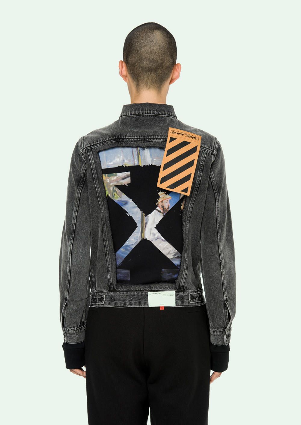 off white oil painting denim jacket