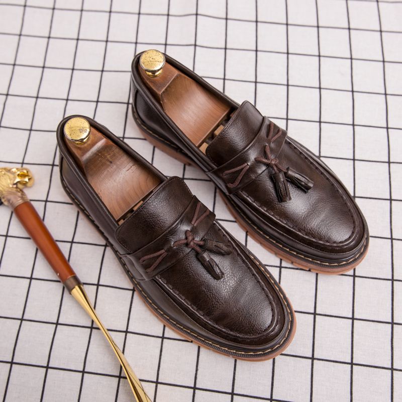 platform tassel loafers
