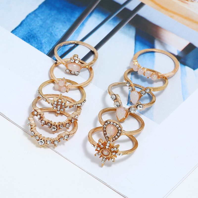 12 Piezasconjunto De Gotas De Agua De La Corona Retro Star 12 Piezasconjunto De Gotas De Agua De La Corona Retro Star