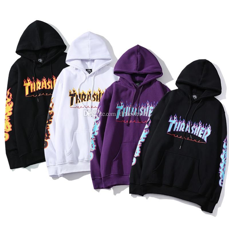 thrasher collab moletom com capuz