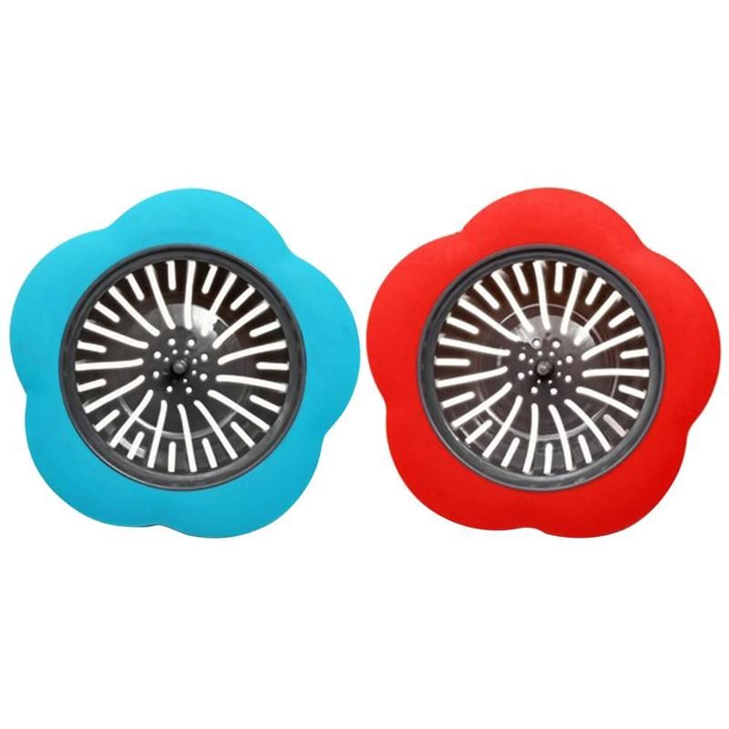 Borde Ancho Grande de 4,5 Pulgadas de Di/ámetro Escurridores de Fregadero de Cocina de Silicona Flexible de Buen Agarre Colador de Silicona para Fregadero de Cocina de 4 Piezas 1Set 4PCS