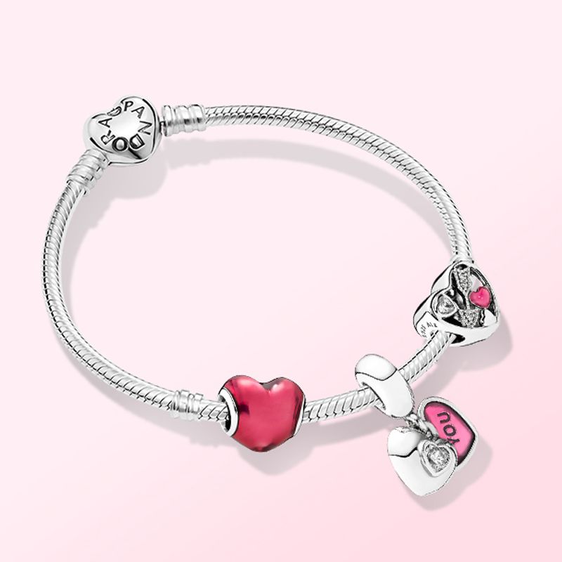 2019 regalos de San Valentín Pandora pulseras de amor 925 joyería de plata original 1: