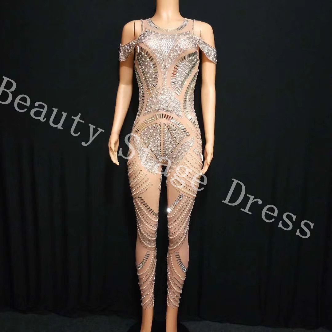 sparkly mesh jumpsuit