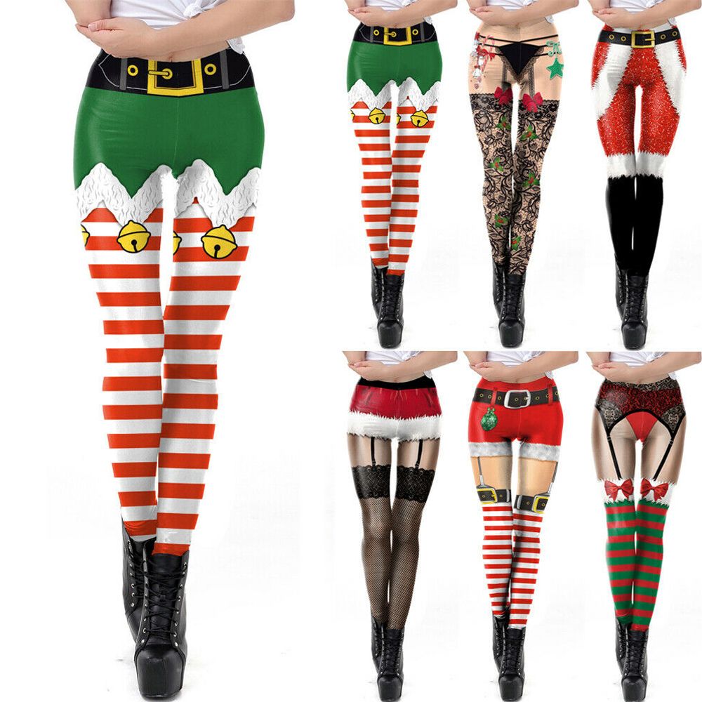 christmas workout leggings