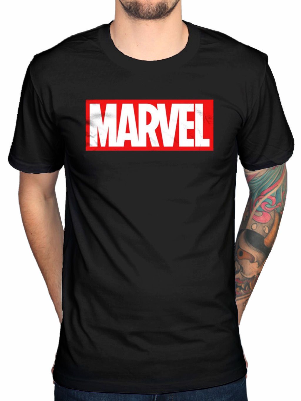 marvel logo t shirts
