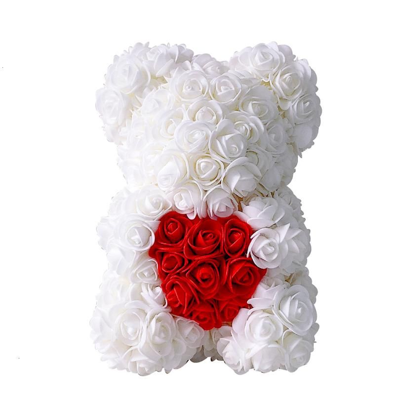 rose bear with box