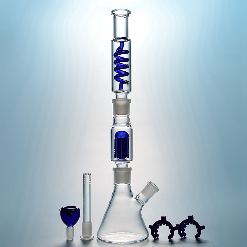 Blue Bong+Bowl+Difussed Downstem+Clips