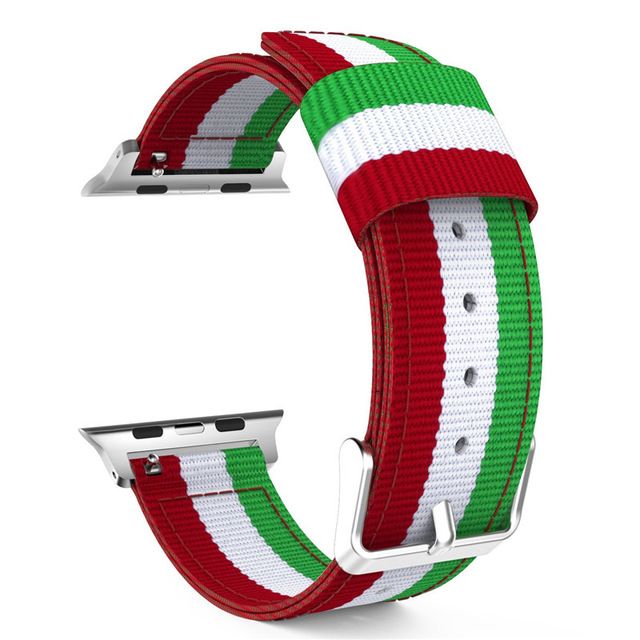38mm red white green