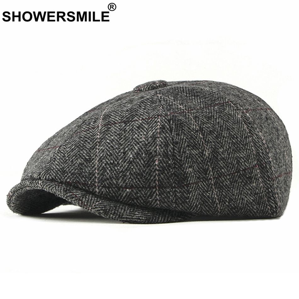 herringbone tweed gatsby newsboy cap
