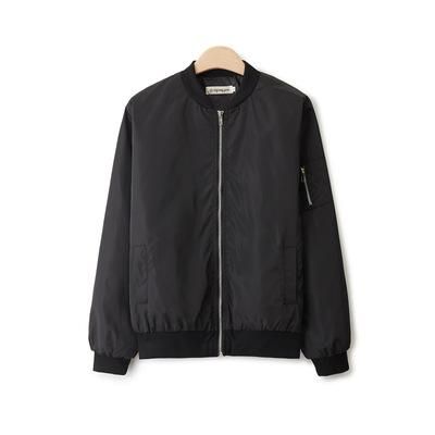 plain black bomber jacket womens