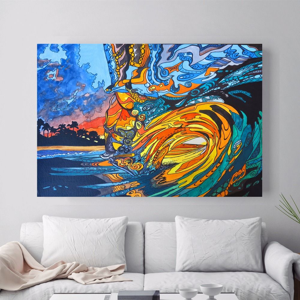 Acquista Onda Del Mare Dellacquerello Astratto Hawaii Surf Senza Cornice Quadro Su Tela Immagini Stampa Hd Camera Wall Art Decorazione Tessuto Poster A 5 81 Dal Xinpaintingstore Dhgate Com