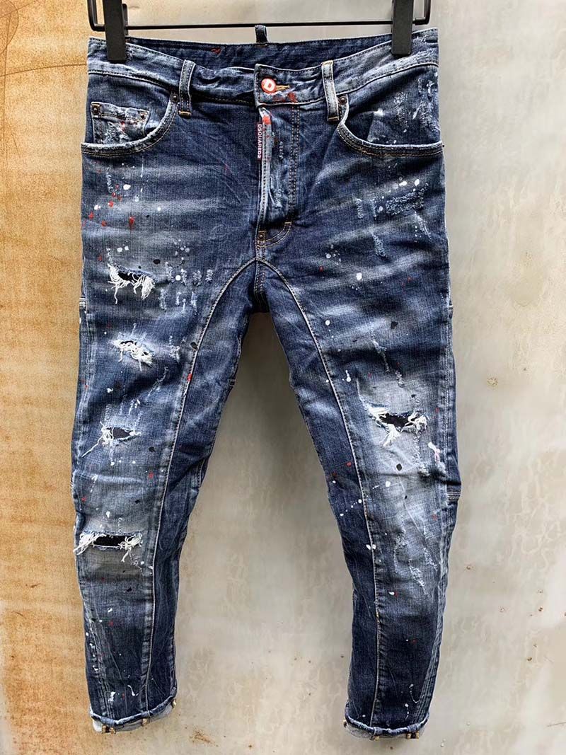 Fake Hole Patch Jeans Mens Patch Trend 