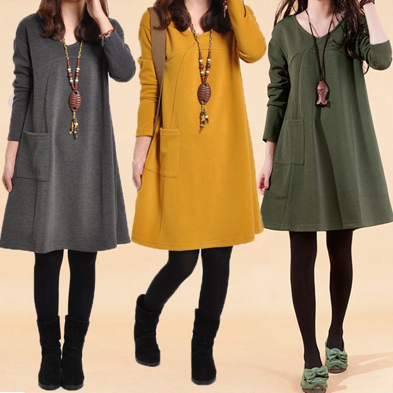 Compra Ropa De Maternidad Otoño Invierno Lindo Cuello En V Color Sólido  Espesar Vestido De Oficina Ropa Para Mujeres Embarazadas Ropa Embarazo  Y190522 Barato | Entrega Rápida Y Calidad | Es.Dhgate