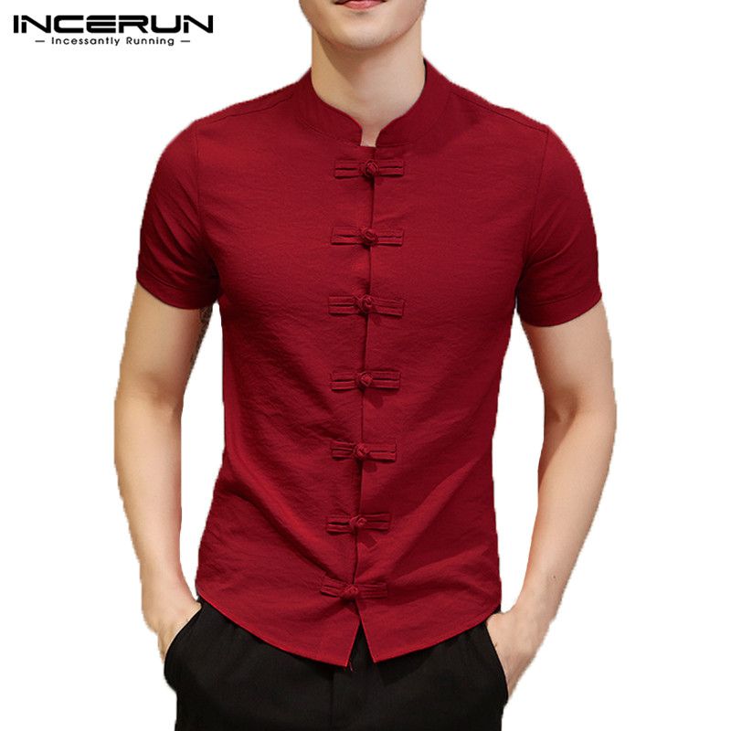 camisa estilo oriental hombre