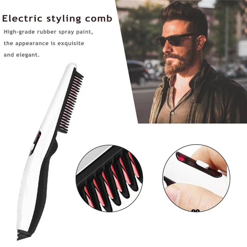 V2 Hair Curling Iron Men's All In One Ceramic Hair Styling Iron Comb Beard Straightener Curler Set Quick Hair Styler for Men V2 Hair Curling Iron Men's All In One Ceramic Hair Styling Iron Comb Beard Straightener Curler Set Quick Hair Styler for Men