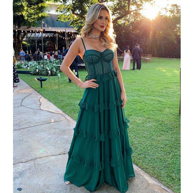 green formal maxi dress