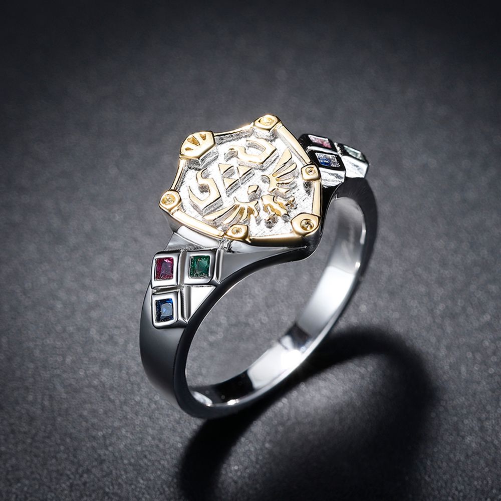 Compra Leyenda De Zelda Anillo Espiritual De Piedras De Zafiro Zora Enlace  Hyliano Escudo De Plata De Ley 925 De Compromiso Barato | Entrega Rápida Y  Calidad | DHgate Spain \u0026 Mexico
