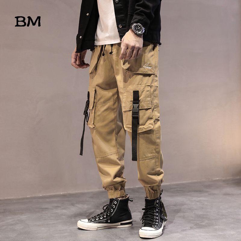 Streetwear alta calidad negro Casual Harem pantalones Kpop ropa estilo  coreano Hip Hop moda Joggers pantalones japoneses Harajuku|Pantalones tipo  cargo| - AliExpress