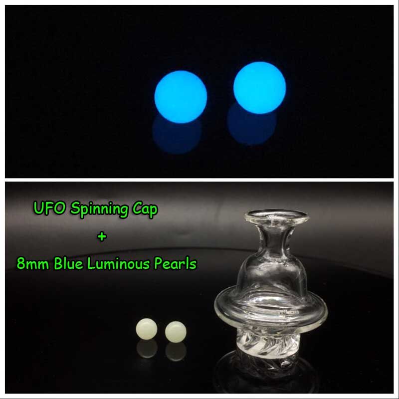 UFO Cap + 8mm Blue Pearls