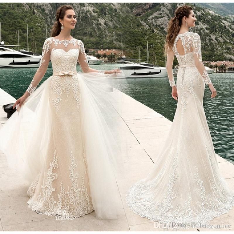 long sleeve sweetheart wedding dress