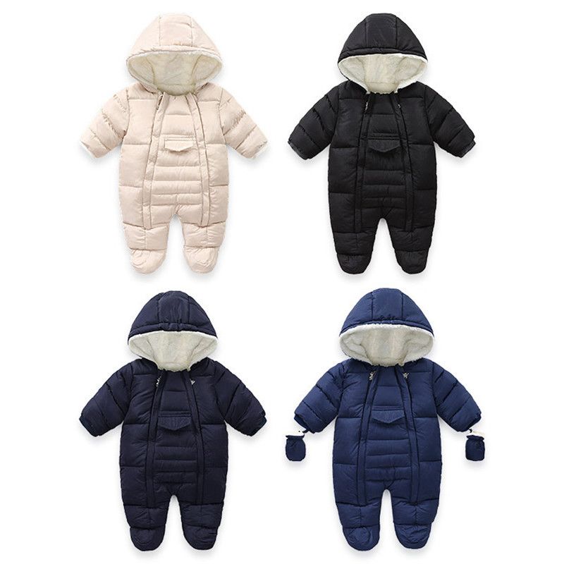 Toddler Infant Baby Boys Girls outerwear Hooded Winter Warm Jacket Down Snowsuit
