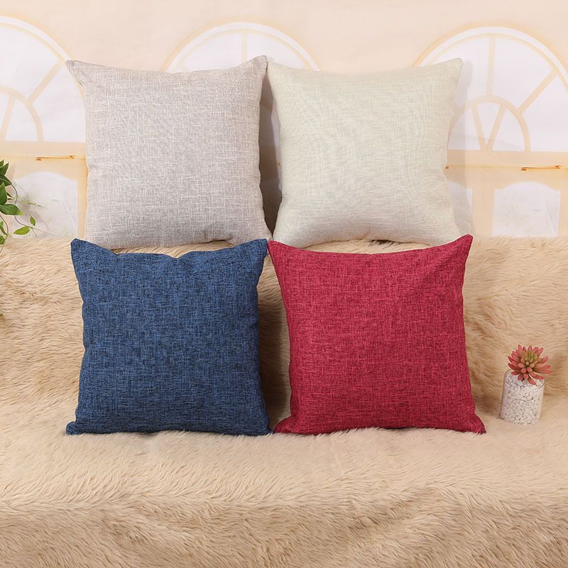 Candy Color Pure Color Plain Throw Pillowcase Cover Decorative