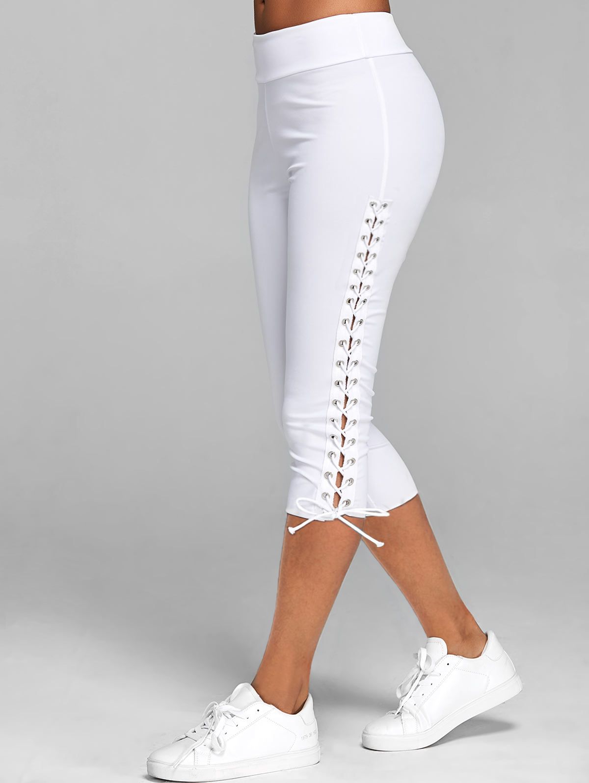 Capri leggings with lace bottom sale