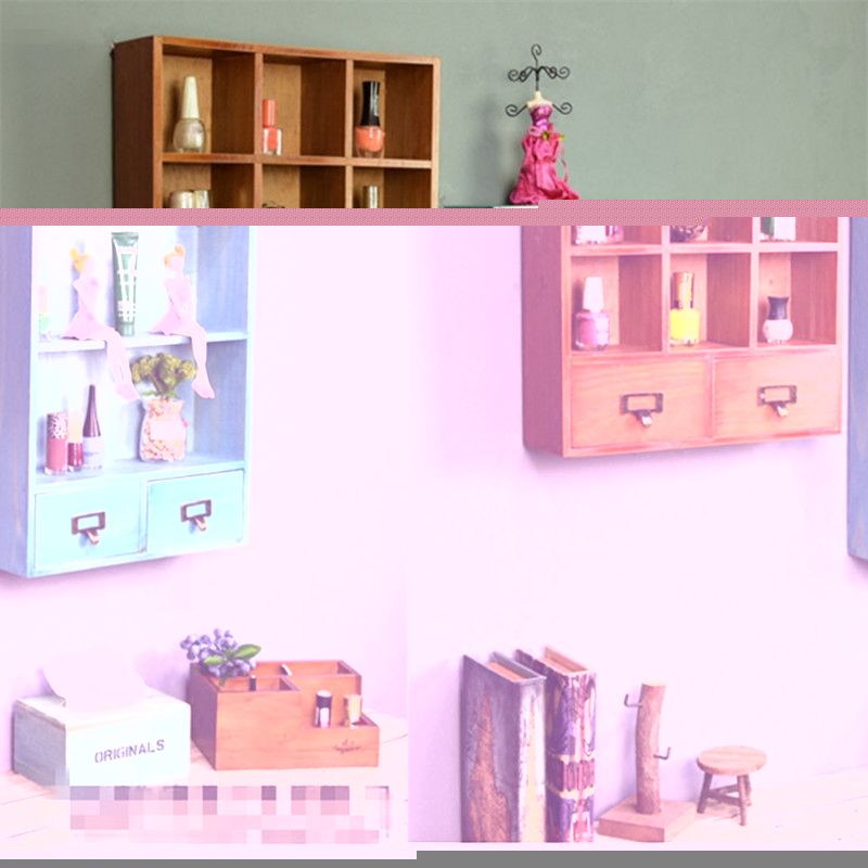 2020 Wall Grid Shelf Organizer Wooden Wall Mounted Storage Box With Drawer Figurine Crafts Display Holders Home Bedroom Wood Shelves From Meinuo005 31 65 Dhgate Com