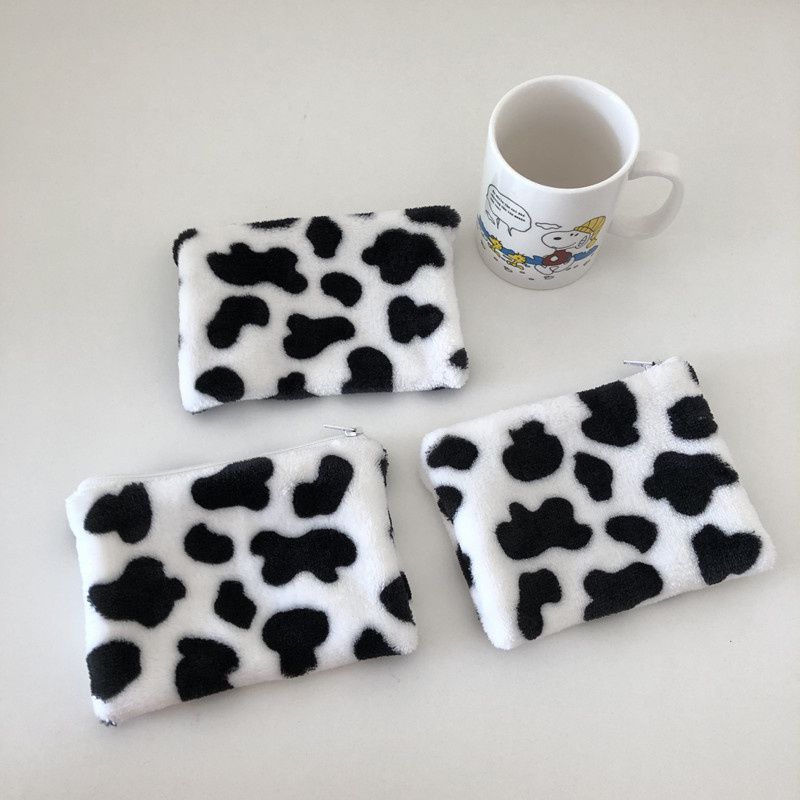 cow plush purse