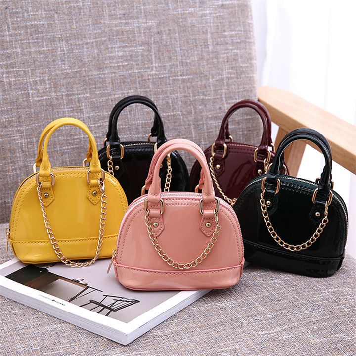 Summer Shell Bag PVC Mini Handbang for Kids Candy Bag Kids Crossbody Coin  Purse Chain Messenger Shoulder Bags Girls Party