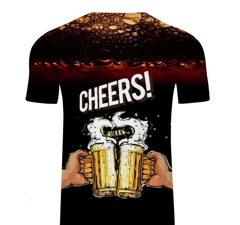 beer print t shirt