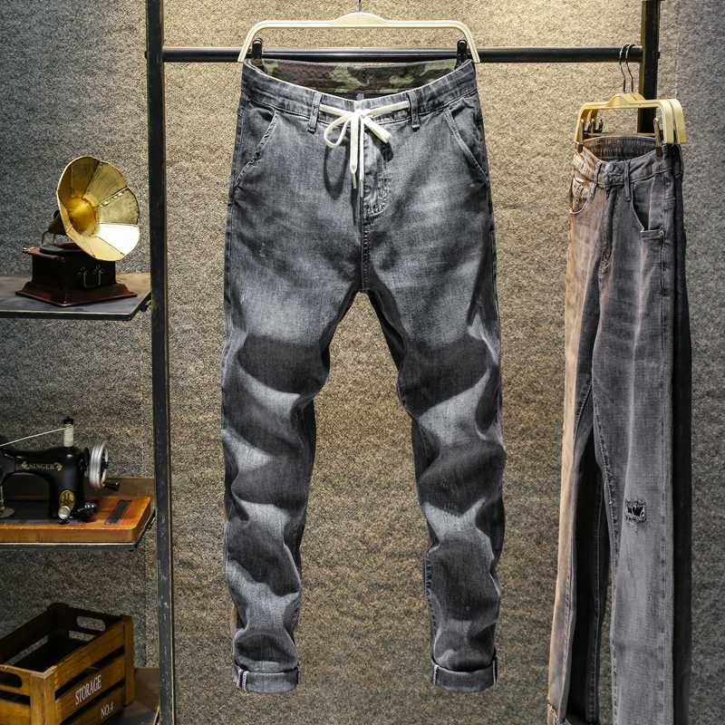 Compra Moda Casual Hombre Otoño Del Resorte De Streetwear Jeans Para Hombre  De La Cremallera Del Tobillo Elástico Del Ajuste Delgado Jeans Pantalones  Ropa De Calle Coreanas Barato | Entrega Rápida Y