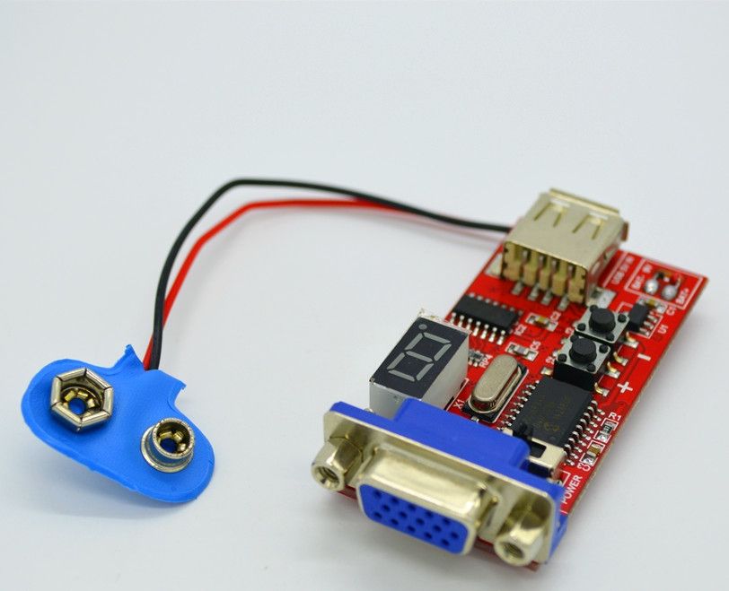 Generador de señales 1PCS VGA LCD Batería Tester 15 señal de salida USB Fuente de alimentación 