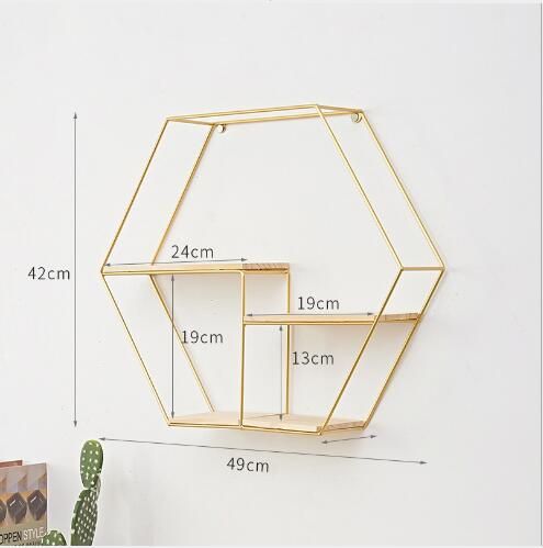 Hexagon Gold 49cm