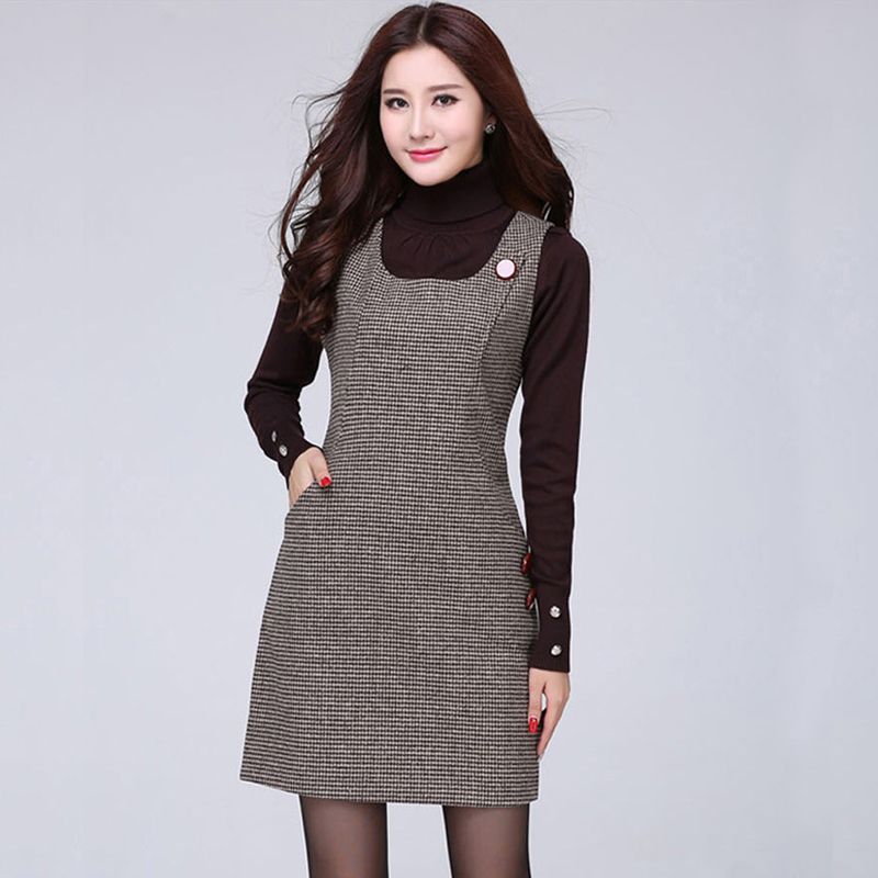 Buy Woolen One Piece Dress Knee Length Cheap Online