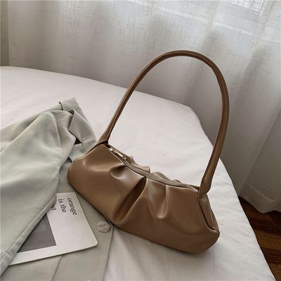 Swag PU Folding Dumpling Bag Tote Bag Large Women Casual Shoulder Bag Handbag