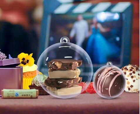 6cm Clear Plastic Balls Bath Bomb Mold Set Craft Plastic Ornaments